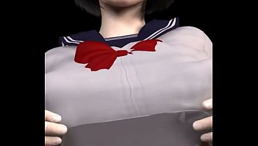 Image 3D HQ Squirting Milk POV Big Tits Breast Expansion Brunette Asian wSound added