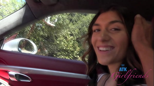 Image Amateur Aubry Babcock goes on a ride in the Turbo S and gets that pretty pink pussy fingered