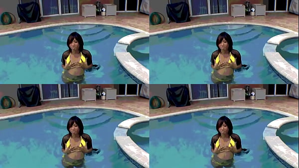 Image Coral Fucked by the Pool: Scorpio's Huge Dick in Her Yellow Bikini
