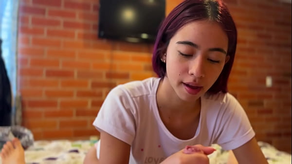 Image The stepsister saw my morning erection and helped me with it