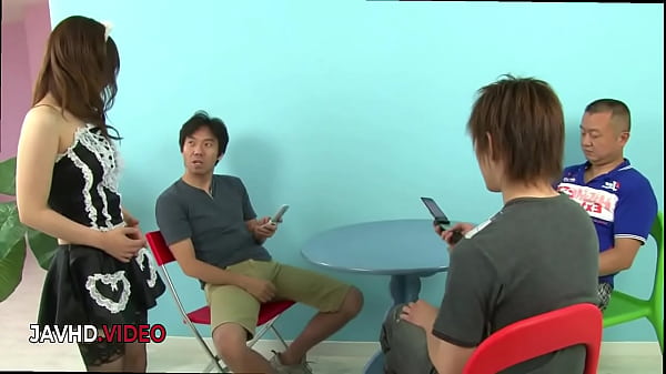 Image Kinky Asian Maid Miku Airi Delivers Steamy Blowjob to Three Lucky Guys