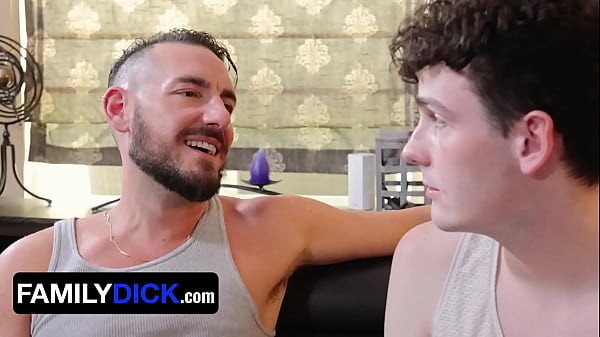 Image Hunk Step Dad Derek Allen Teaches Step Son How To Top His Twink Boyfriend Carter DelRey - FamilyDick
