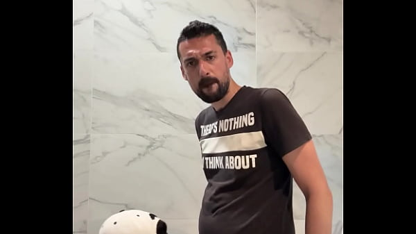 Image hot jock sucking daddy's massive cock in public bathroom