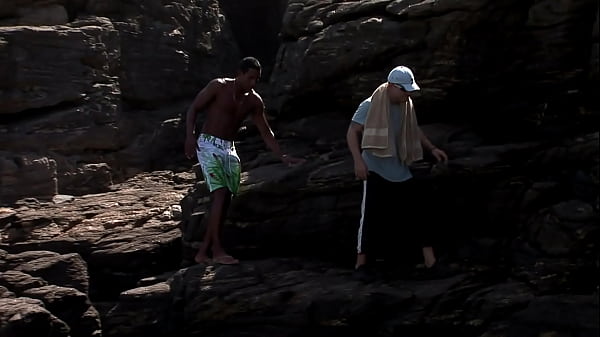 Image Big boobed beach goer double penetrated by two hung strangers