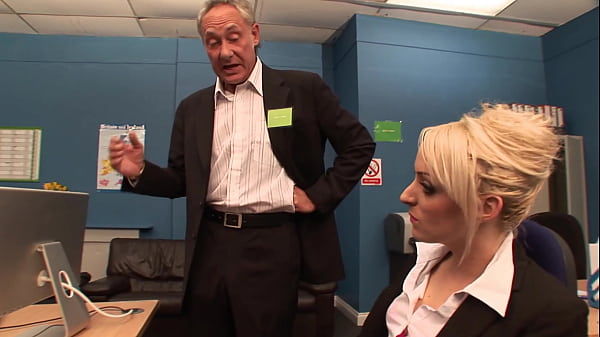 Image Ben Dover is the older boss that likes to get his dick sucked on company time