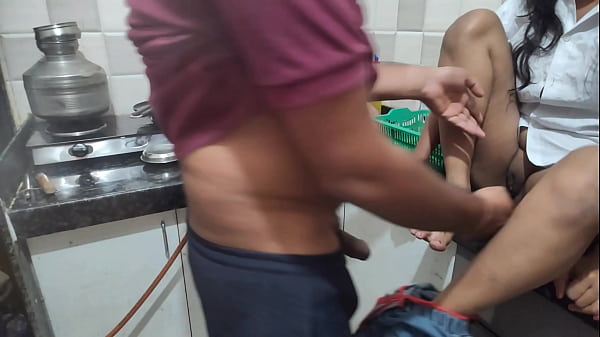 Image collage girl ko kitchen me lekar yaar ne choda