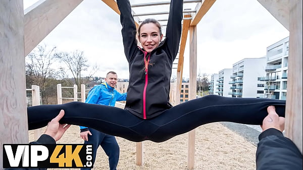 Image HUNT4K. She ripped her leggings and sucked stranger's cock in front of her BF for new ones