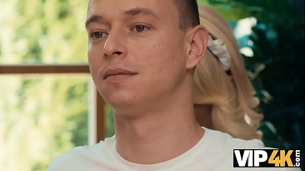 Image VIP4K. Mature MILF in Maid Costume cleans with her tongue