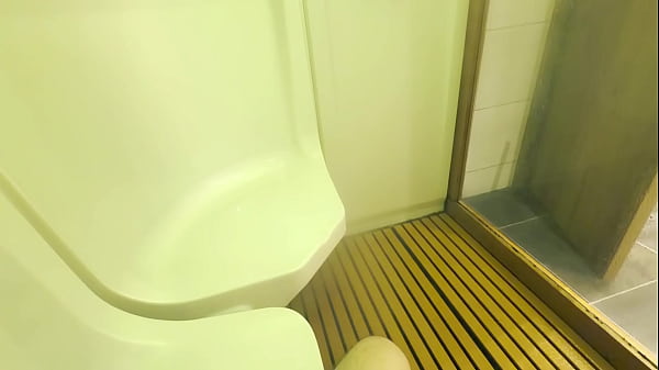 Image Dick flashing in Sauna - Stranger Teen Caught Me and filled pussy completely with cum