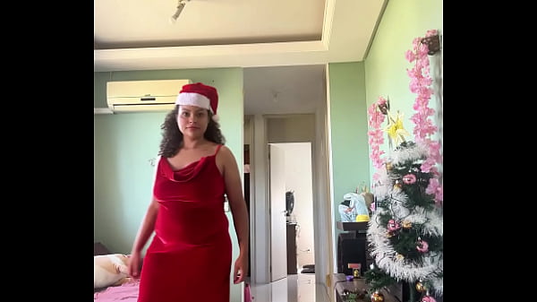 Image Christmas Cleaning Gassy Girl Farts in front of Glrlfriend