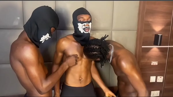 Image Two brothers having sex with a straight guy.