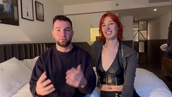 Image Behind the Scenes with Lovely Tall Redhead, Pixie Pink, and Andres Acosta