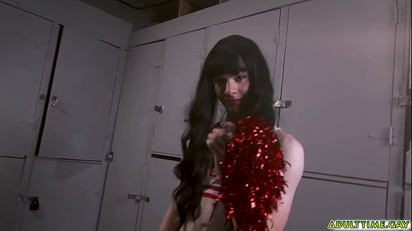 Image Femboy cheerleader Texas Twink and jock athlete Marcus McNeil joined by Marcus basketball coach Manuel Skye for a threesome including a sex train