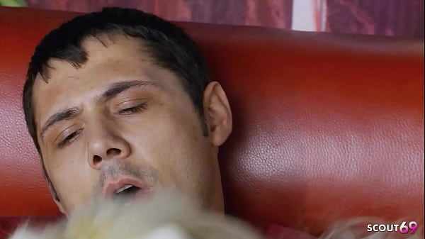 Image Blonde Cougar Bombshell Katie Kaliana with big tits and Huge Clit Fuck by out his Milk