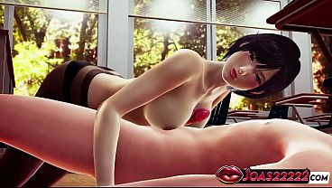 Image Seductive Anime Girl Nagisa in Pantyhose 3D Animation - POV Handjob with Dick Stroking, Teasing With Tits on Top, and Deepthroat Mouth Fuck Finish