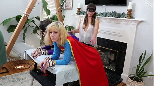 Image Batgirl and Supergirl forced orgasm