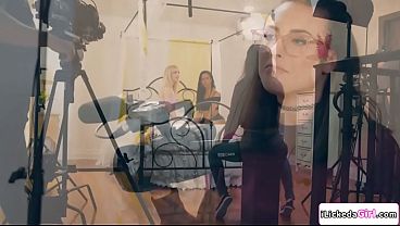 Image Lesbian director showing porn actresses how it is done