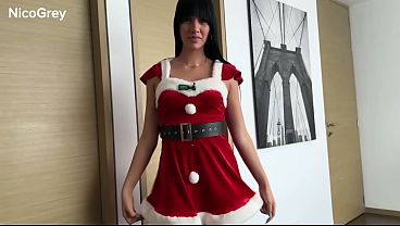 Image EXTREME ANAL SEX - Hot Brunette Santa serving holidays with Rough Sex and Doggy style