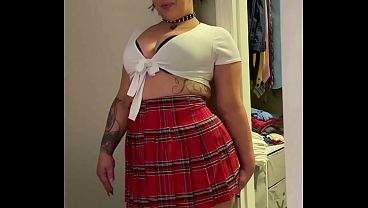 Image Slutty school girl with a big booty gets fucked and takes a large load on her ass