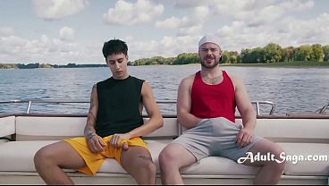 Image Best Buds Bust Nuts Together on Boat - Straight to GAY!