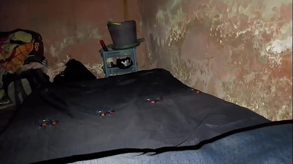 Image African Black man is busy banging his bed for pleasure