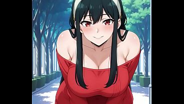 Image Yor Forger una waifu exhibicionista y muy marrana