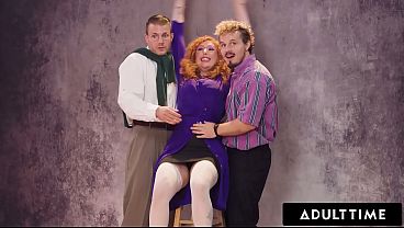 Image ADULT TIME - Coworkers' Naughty Christmas Vintage Photoshoot Turns Into Festive WILD ORGY