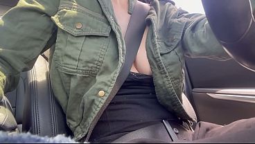 Image Italian Big tits milf Artemisia Love sexy driving showing tits