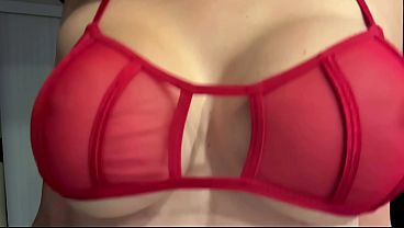 Image Italian Big Tits Milf Artemisia Love showing her juicy tits wearing a sexy red bra