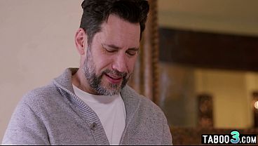 Image Latina stepdaughter Aria Sloane pet herself and serving her perv stepdad