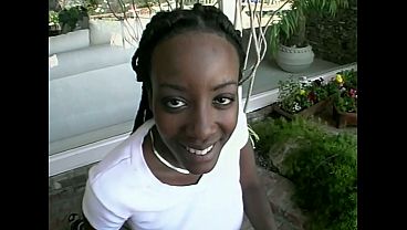 Image Huge titty ebony sucks and tittyfucks white cock