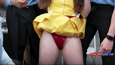 Image Curly Hair Petite Cashier Learns Her Lesson Through Justice Gangbang