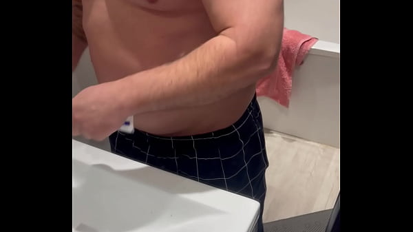 Image Stepmom coming in bathroom when he&rsquo_s stepson brush teeth and she make him crazy and suck he&rsquo_s big dick and after he fuck her hard and finish on her tits all sperm