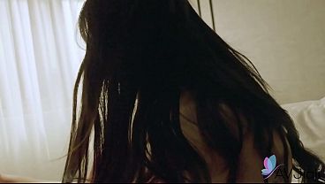 Image Long haired Chinese girl Sunny gently fucks with her boyfriend.