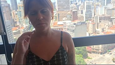 Image A man arrives home early and catches his cleaning lady in her underwear, so he decides to shove his penis down her throat