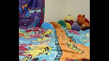 Image Stretching Pussy with Dragon Toy in Fursuit