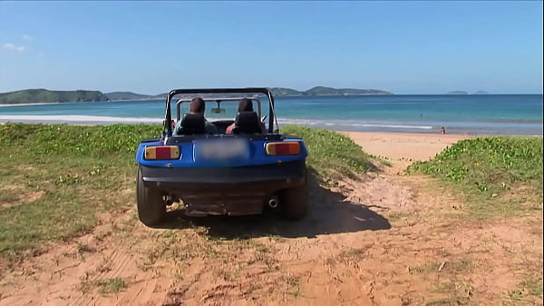 Image Brazilian beach goer lets two tourists fill all her fuck holes | Double Penetration