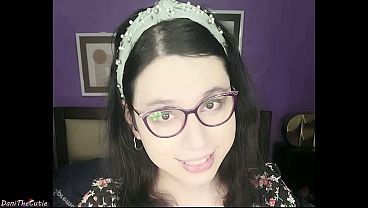 Image Pretty lil tranny DaniTheCutie holds a thick dildo in her tight ass this Christmas