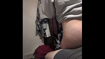 Image cute white girl bounces ass on me