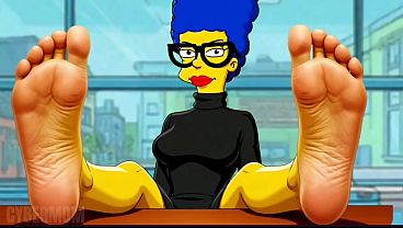 Image Housewife Marge in a Black Latex Catsuit Fucks Her Husband's Old Boss. Marge Simpson Fetish Compilation Cartoon. Cuckold. Slapping Ass