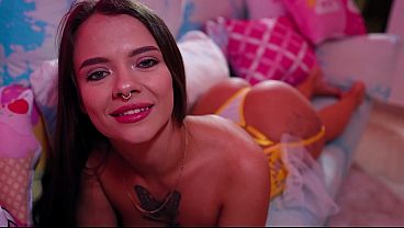 Image Kali Godess's First Double Penetration! Sweet Adventures of a Tiny Girl: Three Big Cocks Fuck a Tiny Teen FLX072