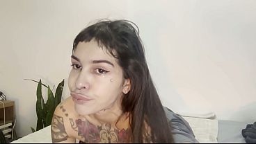 Image free Sloppy deepthroat with tears, ALL THE WAY inside