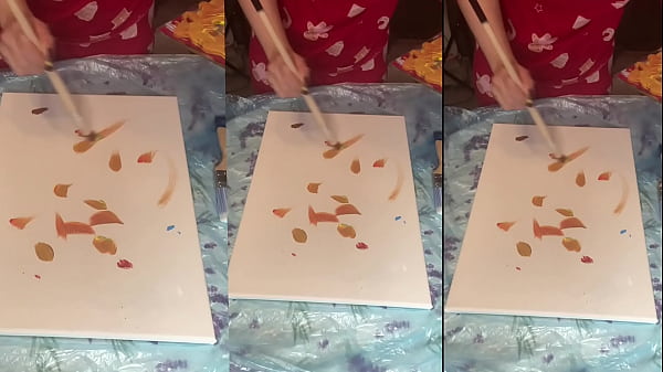 Image In Big Eyeglasses ASMR Acrylic Art Bloom in the Mist Part 1