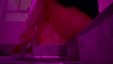 Image Artemisia Love wearing sexy high heels and smoking a cigarette outdoor