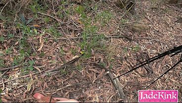 Image Tribal girl forcefully tied to tree in forest and misused