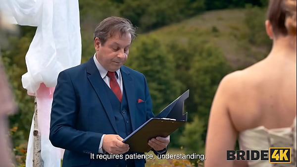 Image BRIDE4K. Wedding ritual sex with sexy blonde bride, dogging and wax play