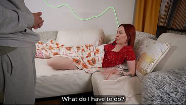 Image Step Son as Santa Tricks Step Mom on New Year's Couch - Creampie for Huge Tits Wish!