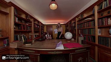 Image VR Bangers: Blonde Teen Rides a Huge Cock in the College Principal&rsquo_s Office