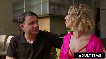 Image ADULT TIME - Sexy Blonde Angelika Grays Invites Neighbors Over For Her First Hard DP Threesome