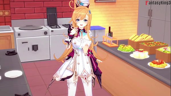 Image Escoffier blowjob on the kitchen | Genshin Impact | Full & Pov version on Sheer & PTRN: Fantasyking3